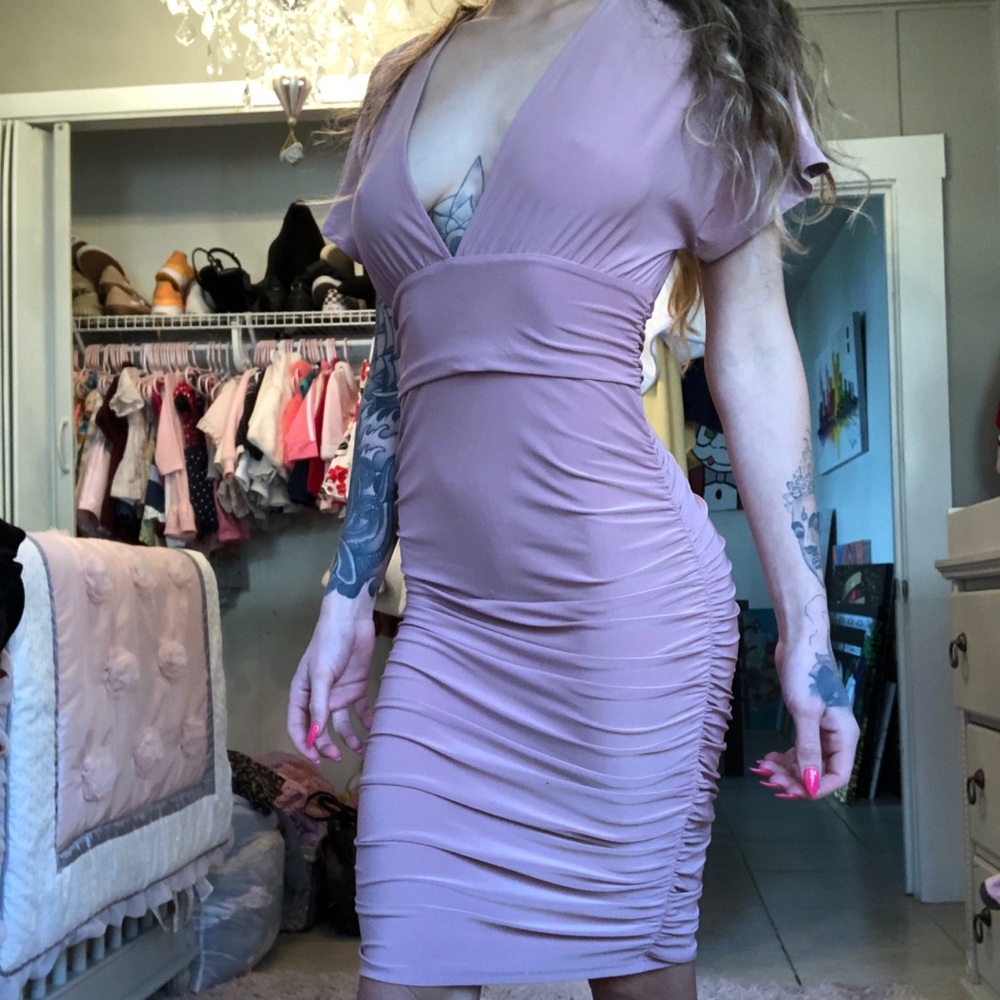 Dusty rose midi dress